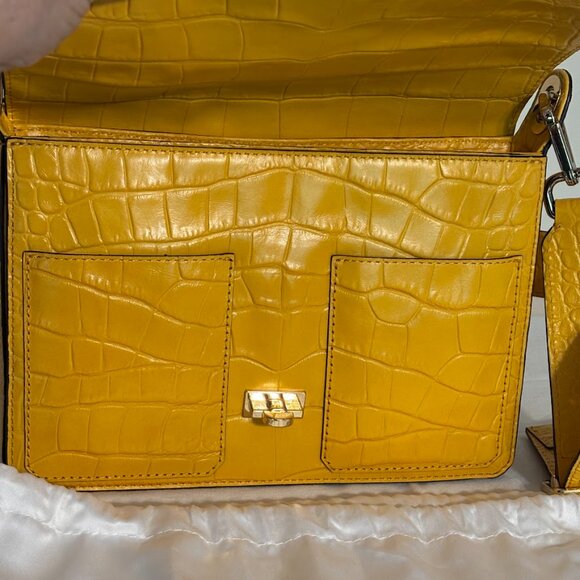 Rare Michael Kors Yellow Leather Handbag with matching wallet and a dust bag - Picture 10 of 16